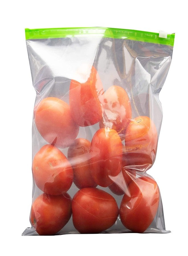 Rabbonix Ziplock Food Storage Re-Usable Bag Safe for Freezer & Refrigerator | Small |10 Pcs (Clear)(Polyethylene) - Image 2